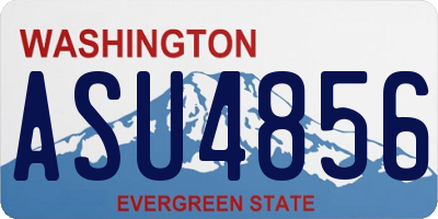 WA license plate ASU4856