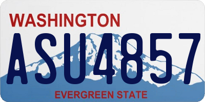 WA license plate ASU4857