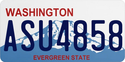 WA license plate ASU4858