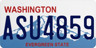 WA license plate ASU4859