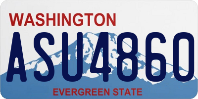 WA license plate ASU4860