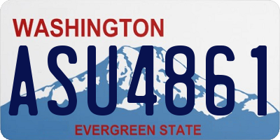 WA license plate ASU4861