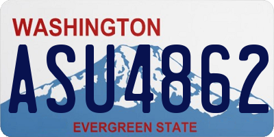 WA license plate ASU4862