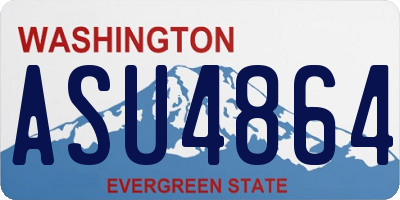 WA license plate ASU4864