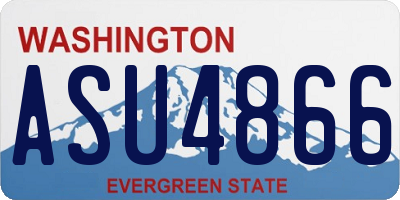 WA license plate ASU4866