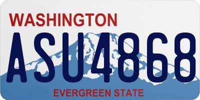 WA license plate ASU4868