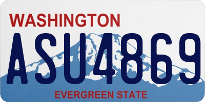 WA license plate ASU4869