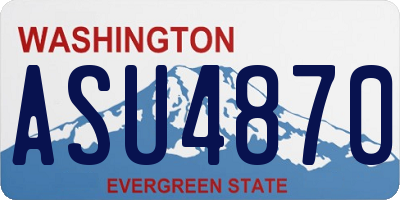 WA license plate ASU4870