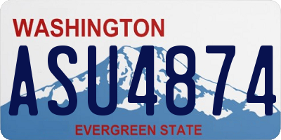WA license plate ASU4874