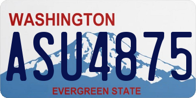 WA license plate ASU4875