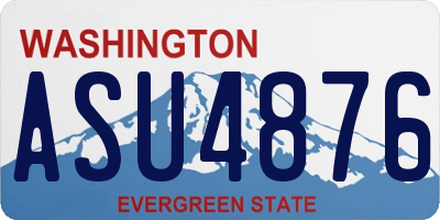 WA license plate ASU4876