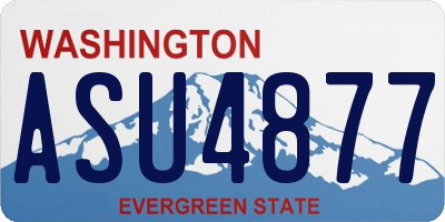WA license plate ASU4877