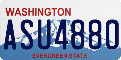 WA license plate ASU4880