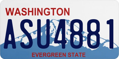 WA license plate ASU4881