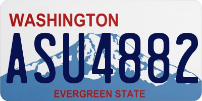 WA license plate ASU4882