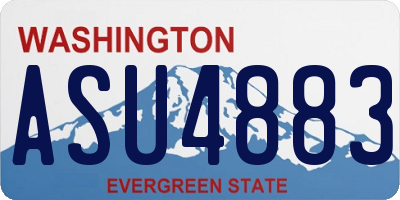 WA license plate ASU4883