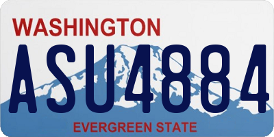 WA license plate ASU4884