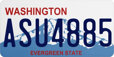 WA license plate ASU4885