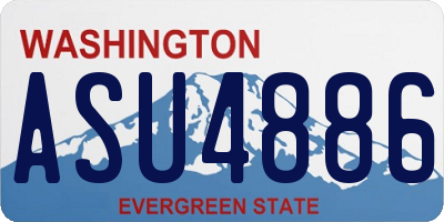 WA license plate ASU4886