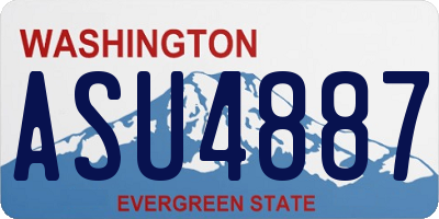 WA license plate ASU4887