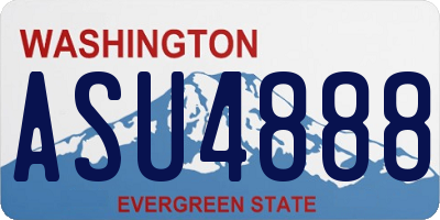 WA license plate ASU4888