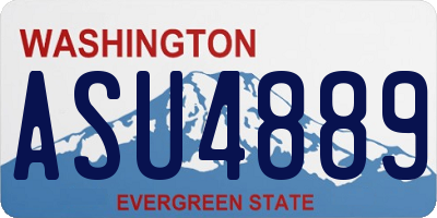 WA license plate ASU4889