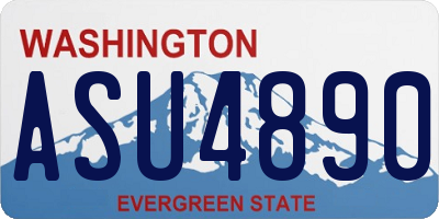 WA license plate ASU4890