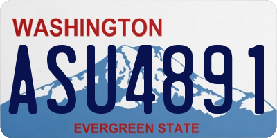 WA license plate ASU4891