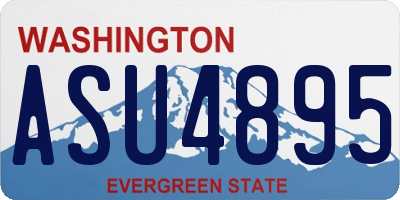 WA license plate ASU4895