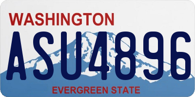 WA license plate ASU4896