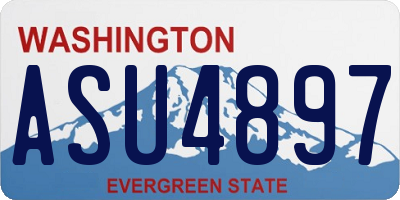 WA license plate ASU4897