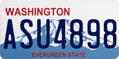WA license plate ASU4898