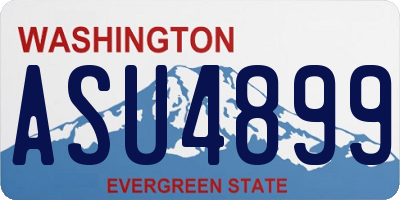 WA license plate ASU4899