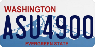 WA license plate ASU4900