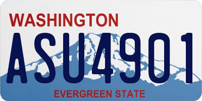 WA license plate ASU4901