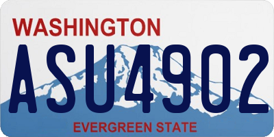 WA license plate ASU4902