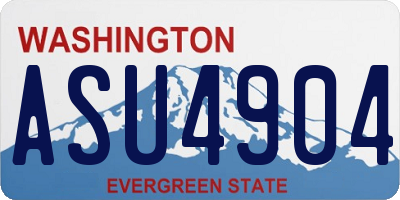 WA license plate ASU4904