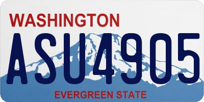 WA license plate ASU4905