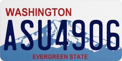 WA license plate ASU4906