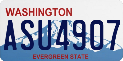 WA license plate ASU4907