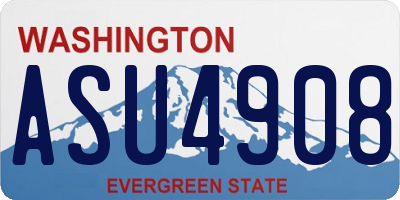 WA license plate ASU4908