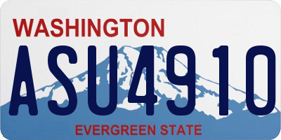 WA license plate ASU4910