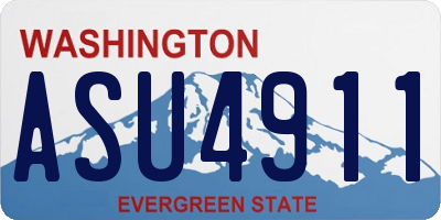 WA license plate ASU4911