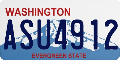 WA license plate ASU4912