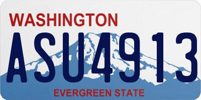 WA license plate ASU4913