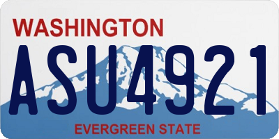 WA license plate ASU4921