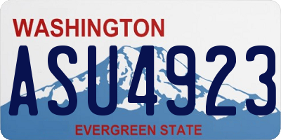 WA license plate ASU4923