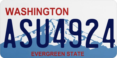 WA license plate ASU4924