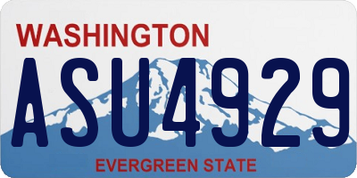 WA license plate ASU4929