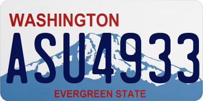 WA license plate ASU4933